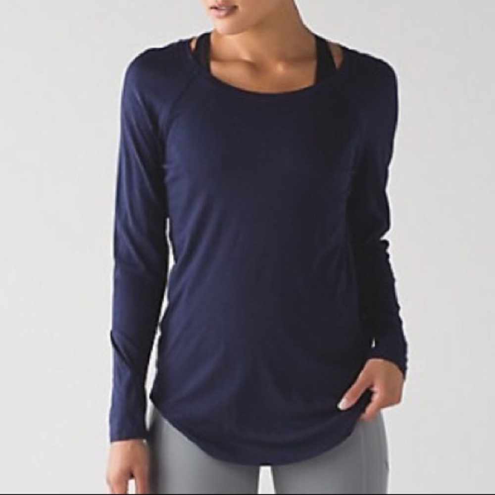 Lululemon Locarno Long Sleeve Navy Shirt